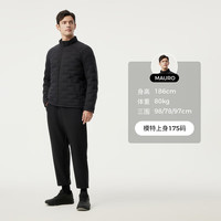 坦博尔【95%鸭绒】2024轻薄羽绒服男短款秋冬保暖外套TAF360267A 黑色 2XL (185)