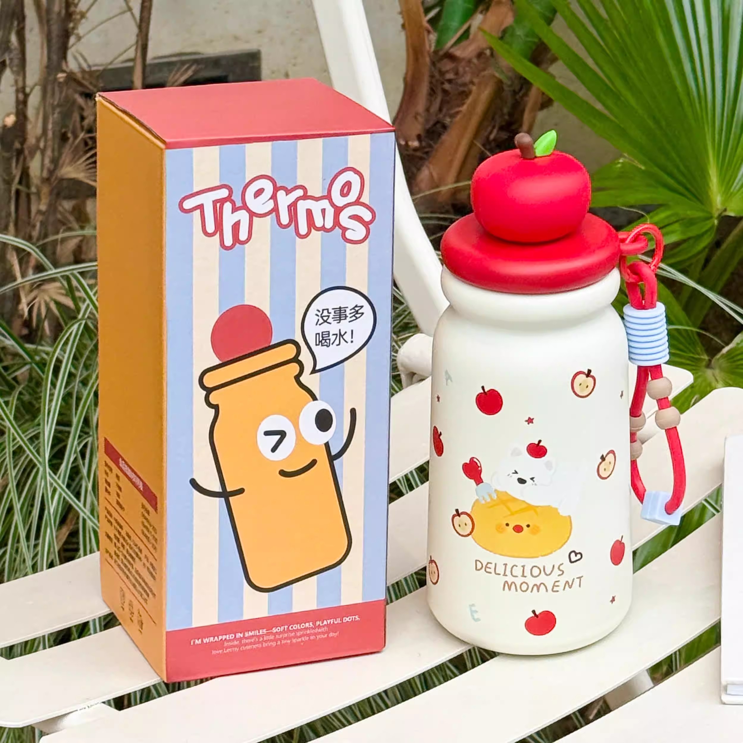 原创菠萝包小狗保温杯-500ML【赠杯刷/陶瓷内胆】