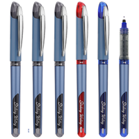 白雪（snowhite）直液式签字笔商务办公用品高端大容量考试文具微孔笔头练字中性笔黑笔水笔PV200M 黑色3支/盒