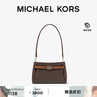 移动端、京东百亿补贴：MICHAEL KORS 迈克高仕 MK Angelina 双肩带单肩腋下包斜挎包 深棕色/橡果棕