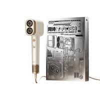 同诗艾齐双筒高速吹风机家用等离子护发速干大风力电吹风筒F8 奶咖色 