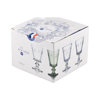 LA ROCHERE 法国制造凡尔赛宫廷风玻璃水杯红酒杯果汁杯咖啡杯巴洛克杯 通用礼盒 2-4个 大高限2个