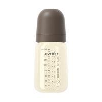 evorie 臻致系列奶瓶 宽口径新生儿奶瓶ppsu240ml 可可棕(3-6个月+)