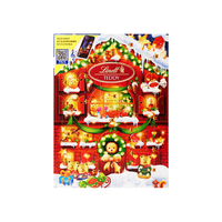 Lindt 瑞士莲 泰迪熊圣诞倒数日历170g巧克力盲盒趣味
