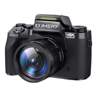 komery数码相机微单反入门照相机 6400万高清像素触屏可传手机女生校园拍照ccd高清卡片机 粉色套餐四（128G+电池*2）