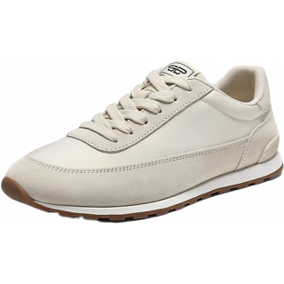 百丽 百搭拼接阿甘鞋女2026春新舒适薄底运动风休闲鞋B2979AM6 米色 37 (235mm)