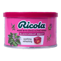 瑞士进口 利口乐（Ricola）香草润喉糖（黑加仑子味）100g 薄荷糖