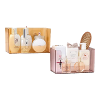 访客 化妆盒 抽屉式桌面化妆品收纳盒护肤桌面梳妆台面膜口红置物架 面膜收纳盒【透明】