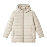 雅鹿店轻薄短款无缝羽绒服女连帽时尚宽松内胆保暖外套
