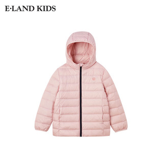 E-LAND KIDS 儿童鹅绒羽绒服 浅粉红 130cm