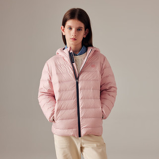 E-LAND KIDS 儿童鹅绒羽绒服 浅粉红 130cm