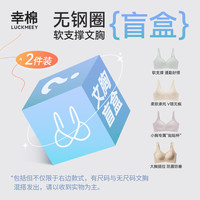 幸棉 软支撑内衣无痕聚拢女士无钢圈四季款 2件文胸 款式颜色随机 L
