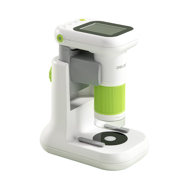 得力 400X智能显微镜 便携放大镜中小科学实验玩具可拍照录像可看细胞男女孩