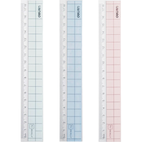 得力(deli)18cm直尺 刻度清晰波浪边可标记重点 开学文具  颜色