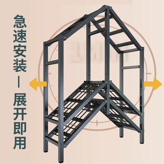靓优聚开门式衣柜折叠免安装简易布衣柜卧室衣橱结实耐用出租房简约衣柜 长2.03米-朦胧：卧室衣柜