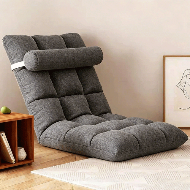 姗姗木艺 懒人沙发ZS01深灰 单人坐垫沙发椅