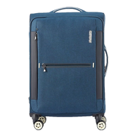 美旅箱包行李箱简约拉杆箱商务密码锁旅行箱软箱25英寸大容量QJ0藏蓝/灰