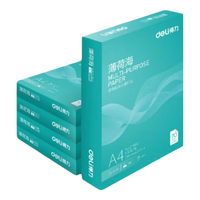 deli 得力 ZF662 薄荷海 70g A4打印纸 500张*5包（2500张）