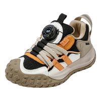 百丽童鞋【免系旋扣】儿童运动鞋秋男童户外休闲鞋软底跑步鞋驼色34 34 码/脚长21.0-21.5cm