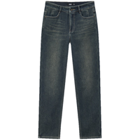 森马（Semir）牛仔裤女冬加绒做旧长裤女生保暖显腿长ins潮直筒裤103724124011 33 牛仔黄泥染80325