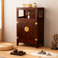 泽林木韵红木家具印尼黑酸枝 （学名：阔叶黄檀）亮格柜 实木明式万历柜 中式两门柜茶叶柜74*41*125cm 万历柜74*41*125