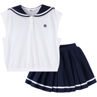 安奈儿童装女童针织套装2024夏新款 杂色07