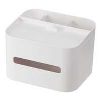 懒角落纸巾盒抽纸盒台面客厅餐桌高档轻奢茶几遥控器收纳桌面笔筒纸抽盒 台面多功能抽纸盒 3格