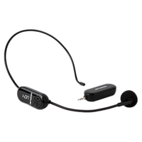 aporo UHF无线头戴式带显示 小蜜蜂无线麦克风领夹麦教师讲课用无线话筒音响专用上课扩音器麦变频 升级款带显屏-无线麦