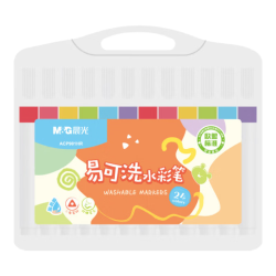 晨光 文具24色易可洗水彩笔易握三角杆皮肤易可洗彩笔画笔幼儿园无毒同款开学礼物ACP901HR