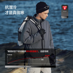 RESTICK 五折反季！ 暖屿 133G黑标P棉棉服外套 轻灰 XL