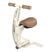 雅迪（yadea）电动车儿童座椅前置型儿童座椅避震自行车宝宝椅-米白色