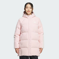 adidas 女子运动训练保暖连帽中长款羽绒服外套KC2484 KC2484 M