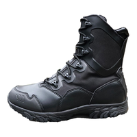 户外超轻作战靴透气防水防滑战术靴高帮男丛林作训靴沙漠徒步靴子 黑色
