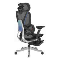 ENOVA合金大师 人体工学椅子老板久坐不累靠背办公椅家用电竞电脑座椅 铝合金版 曜石黑【太空舱脚踏】