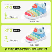 卡特兔童鞋儿童学步鞋毛毛虫运动鞋2025春款宝宝休闲鞋婴儿鞋跑步机能鞋 蓝红-加绒 26 内长16.0cm 脚长15.0-15.5