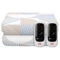 彩虹（RAINBOW） 电热毯双人双控四温区电褥子(长1.8-2.0米宽1.5-1.8米)电暖炕 四区温控 长1.8米宽1.5米 无纺布