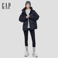 盖璞女装2025秋季新款印花logo加高立领羽绒服外套保暖宽松793732