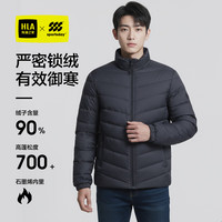 海澜之家 轻薄排骨羽绒服男 90%白鸭绒 藏青（净色）2XL