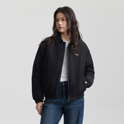 Lee 舒适版翻领小Logo织标男女同款飞行夹克羽绒服休闲