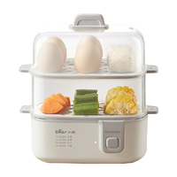 小熊蒸蛋器家用煮蛋器非自动断电双层小型蒸锅蒸鸡蛋烹饪机早餐机
