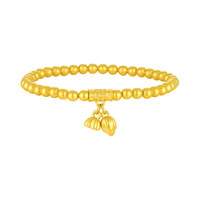 周大生黄金手链女足金两世欢手串莲蓬手饰弹力绳-定价 足金两世欢莲蓬手串 2.45g