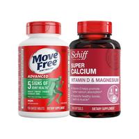 Schiff 旭福 美国进口Schiff Move Free氨糖维骨软骨素绿瓶120粒+液体钙软胶囊