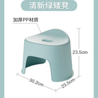茶花凳子塑料高凳加厚家用板凳椅子家用餐桌凳可叠放餐厅收纳凳 2个装【单个可承重约300斤】 清新绿儿童凳