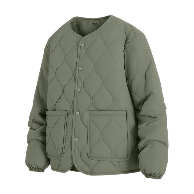 班尼路 S&K冬季男士外套轻薄羽绒服内胆男葫芦花棉服男款无领夹克A