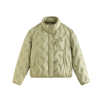茵曼（INMAN）轻薄款羽绒服女士短款2024年时尚轻熟百搭小个子外套 豆绿 S