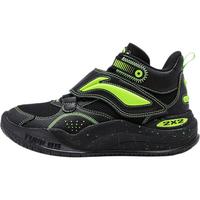 LI-NING 李宁 疆域Pre 大童篮球鞋 YKBT092-1 黑色/荧光香草绿 31
