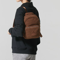 Adidas阿迪达斯女包FLUFFY日常户外通勤包时尚摇粒绒背包双肩包