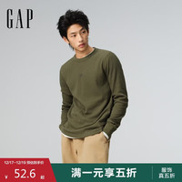 Gap 男士LOGO华夫格长袖T恤 795644
