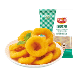 安井 洋葱圈 800g 鸡肉冷冻小吃 空气炸锅油炸 外酥里嫩 半成品食材 800g  洋葱圈