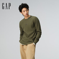 Gap/盖璞 LOGO华夫格长袖T恤